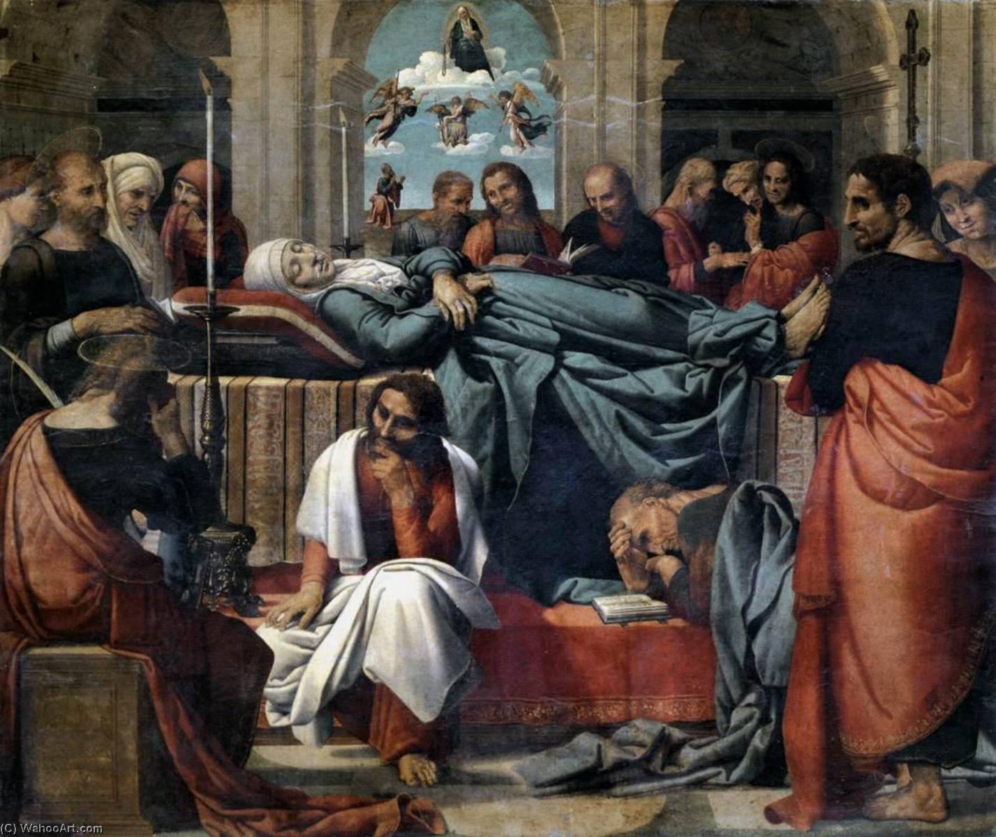 Wikioo.org - The Encyclopedia of Fine Arts - Painting, Artwork by Fernando Llanos - Death and Assumption of the Virgin