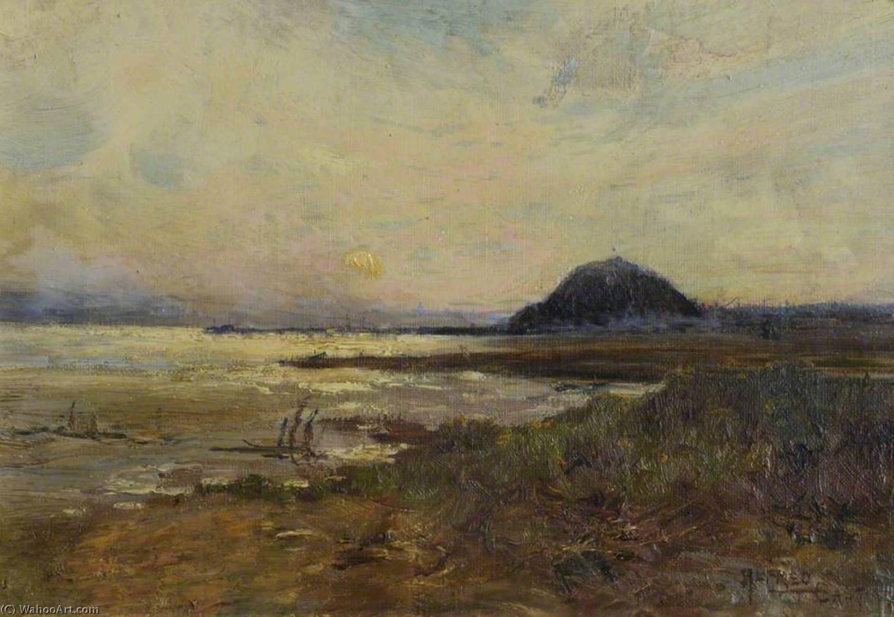 Wikioo.org - The Encyclopedia of Fine Arts - Painting, Artwork by Alfred East - Holy Isle, Firth of Clyde