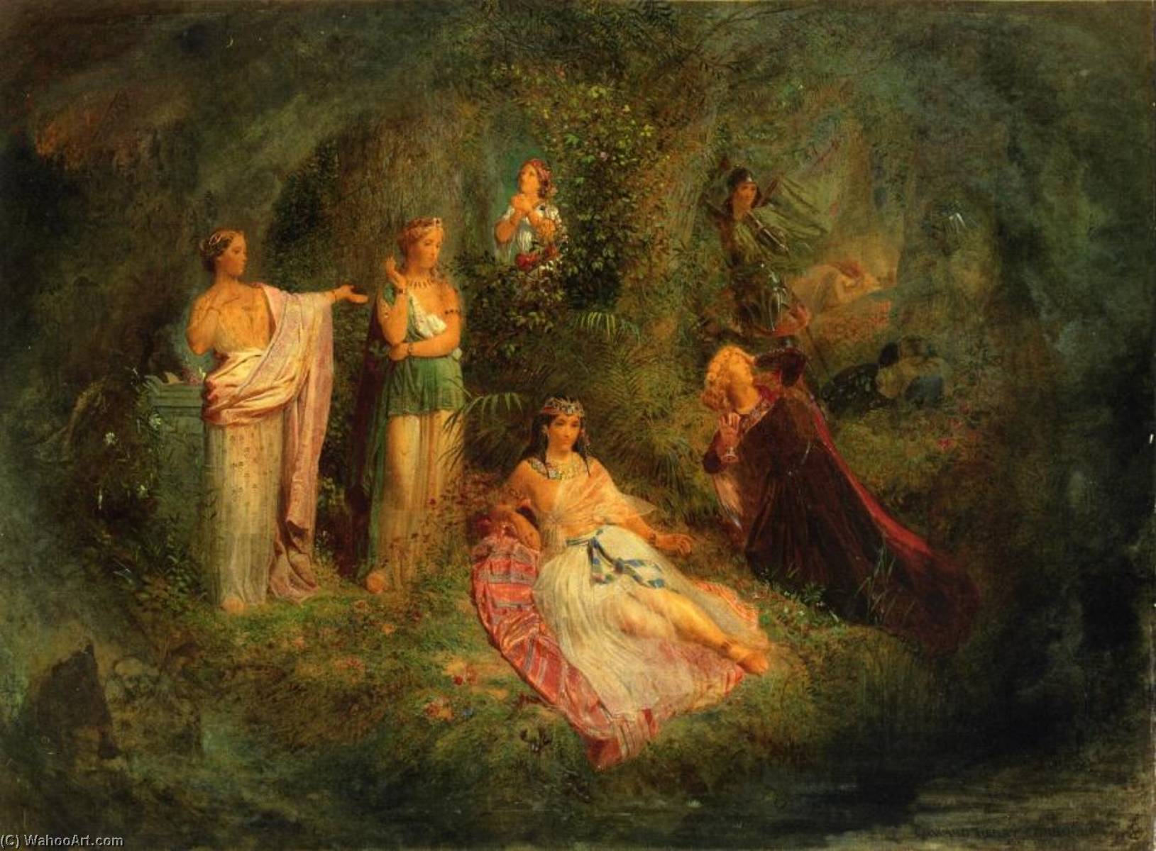 Wikioo.org - The Encyclopedia of Fine Arts - Painting, Artwork by Edward Henry Corbould - A Dream of Fair Women