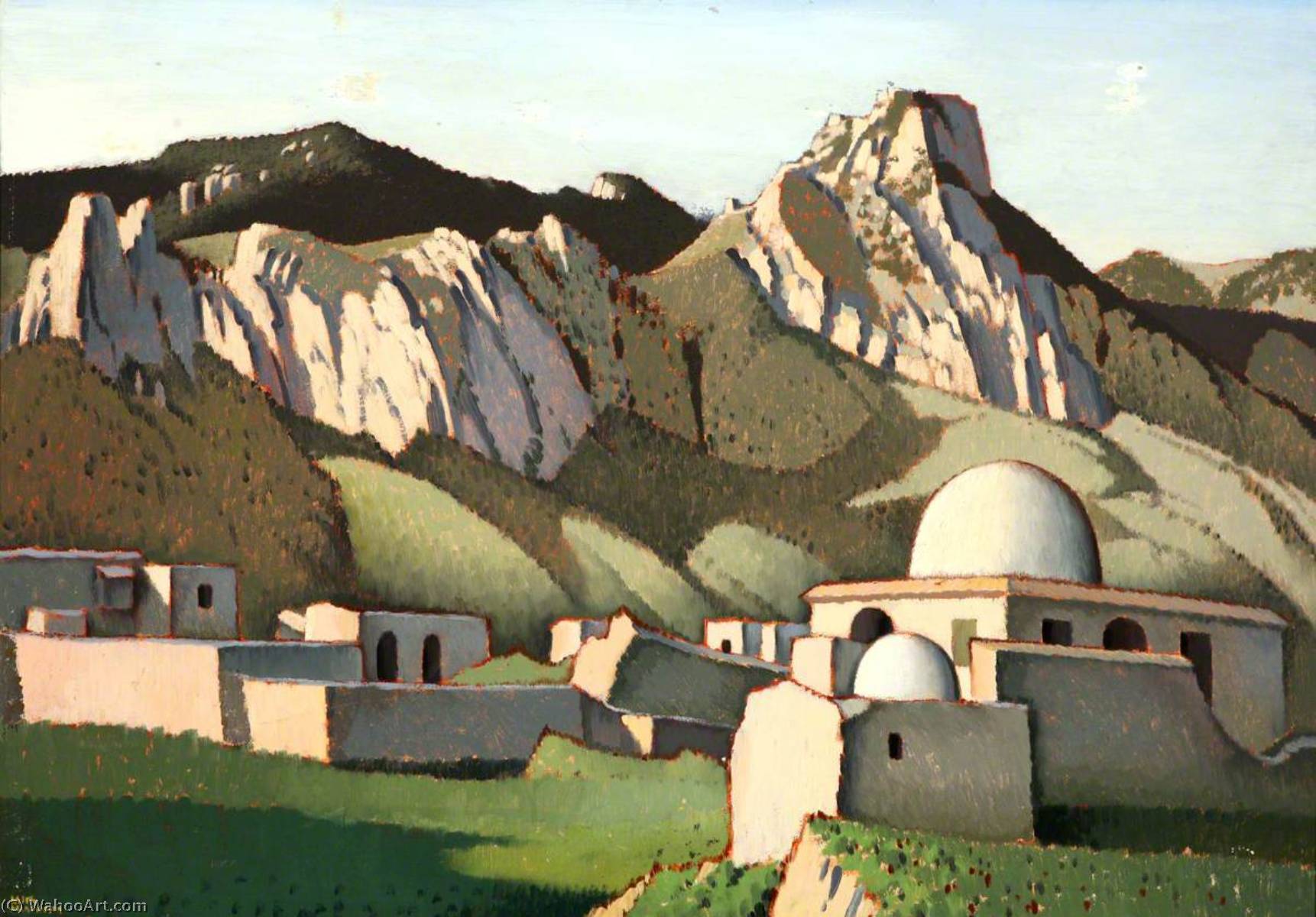 Wikioo.org - The Encyclopedia of Fine Arts - Painting, Artwork by Keith Henderson - Hilarion, Kyrenia, Cyprus
