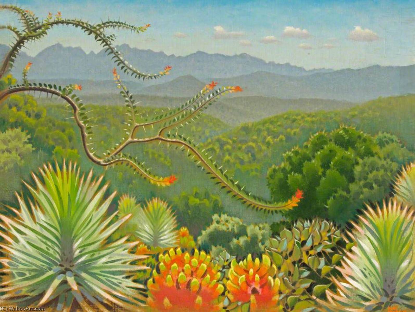 WikiOO.org - Енциклопедія образотворчого мистецтва - Живопис, Картини
 Keith Henderson - The Tsitsikamma Mountains, Swaziland