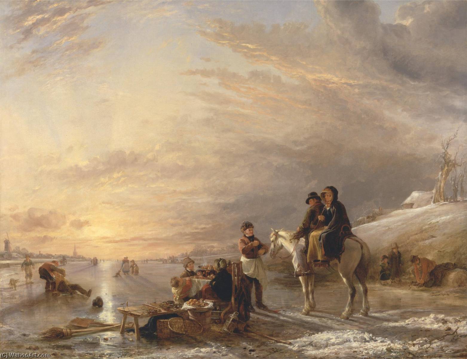 Wikioo.org - The Encyclopedia of Fine Arts - Painting, Artwork by William Collins - Frost Scene