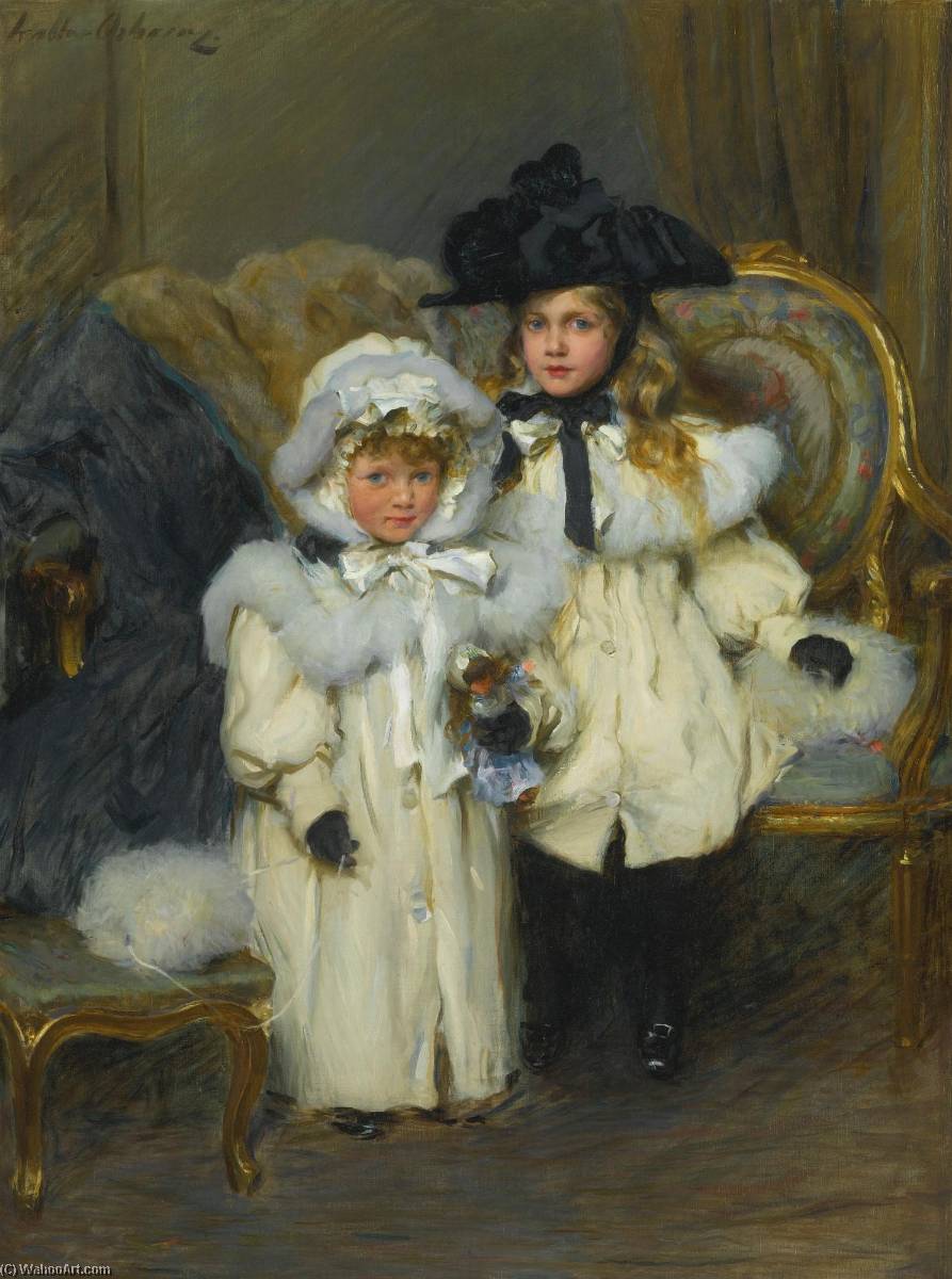 Wikioo.org - The Encyclopedia of Fine Arts - Painting, Artwork by Walter Frederick Osborne - Dorothy and Irene Falkiner