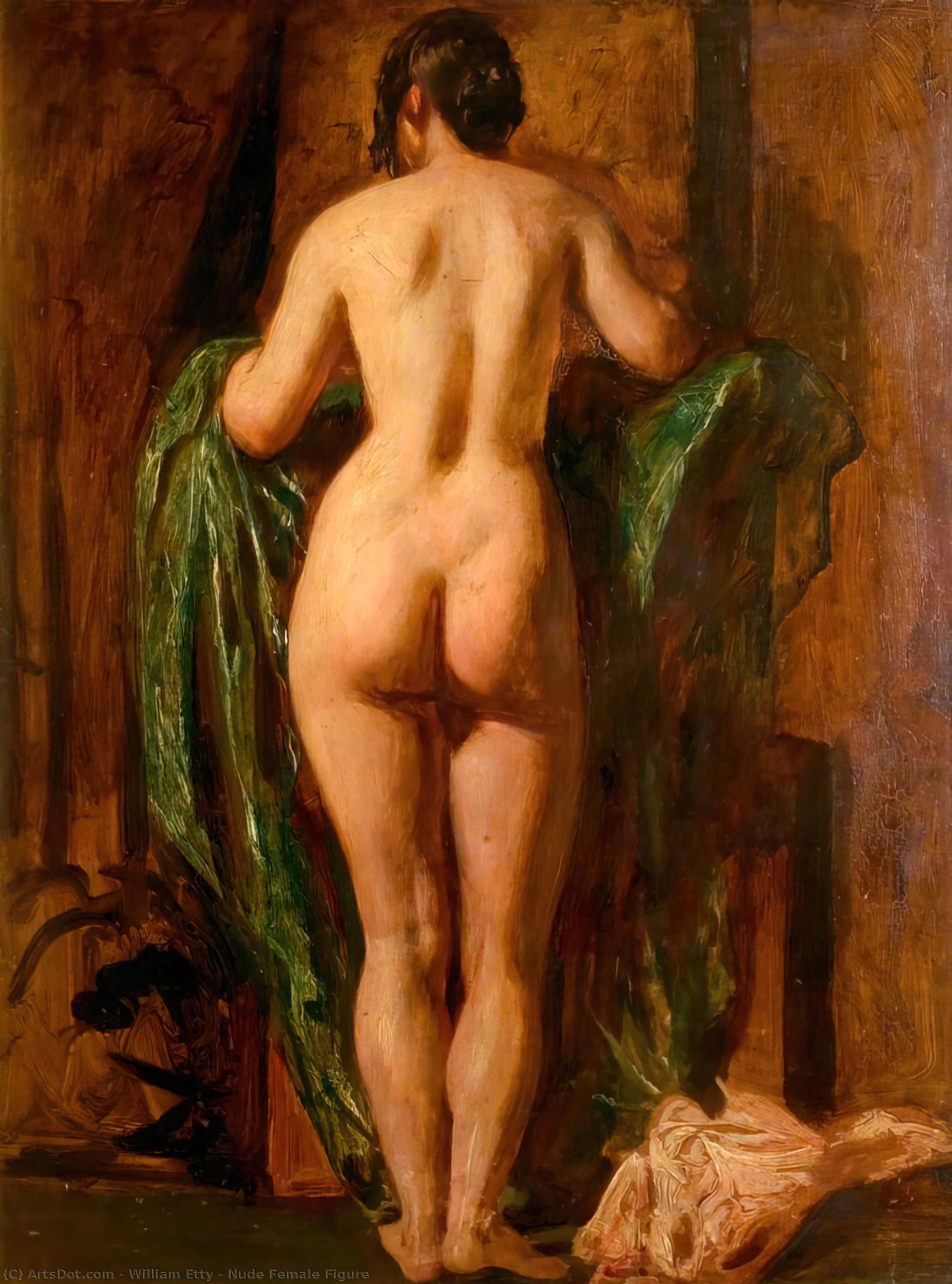 Wikioo.org - The Encyclopedia of Fine Arts - Painting, Artwork by William Etty - Nude Female Figure