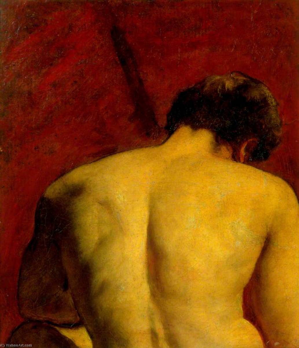 Wikioo.org - Bách khoa toàn thư về mỹ thuật - Vẽ tranh, Tác phẩm nghệ thuật William Etty - Study of a Nude Male Figure