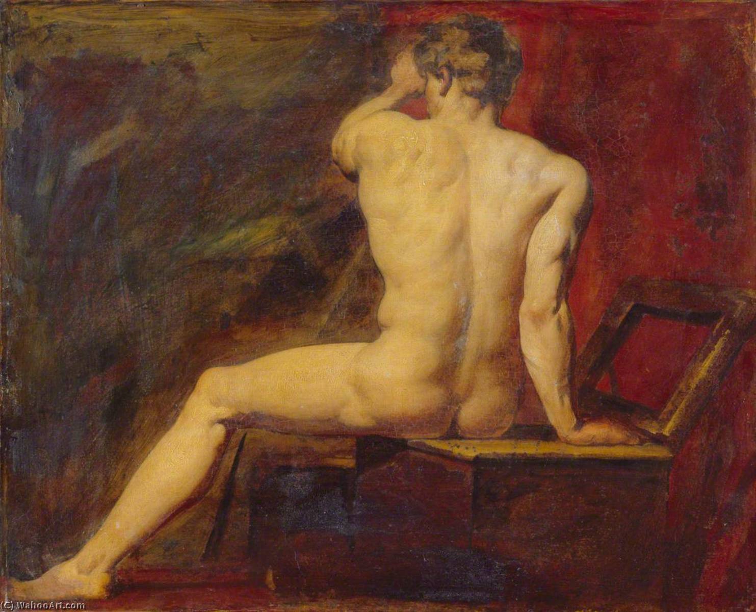 Wikioo.org - สารานุกรมวิจิตรศิลป์ - จิตรกรรม William Etty - Study of Male Nude