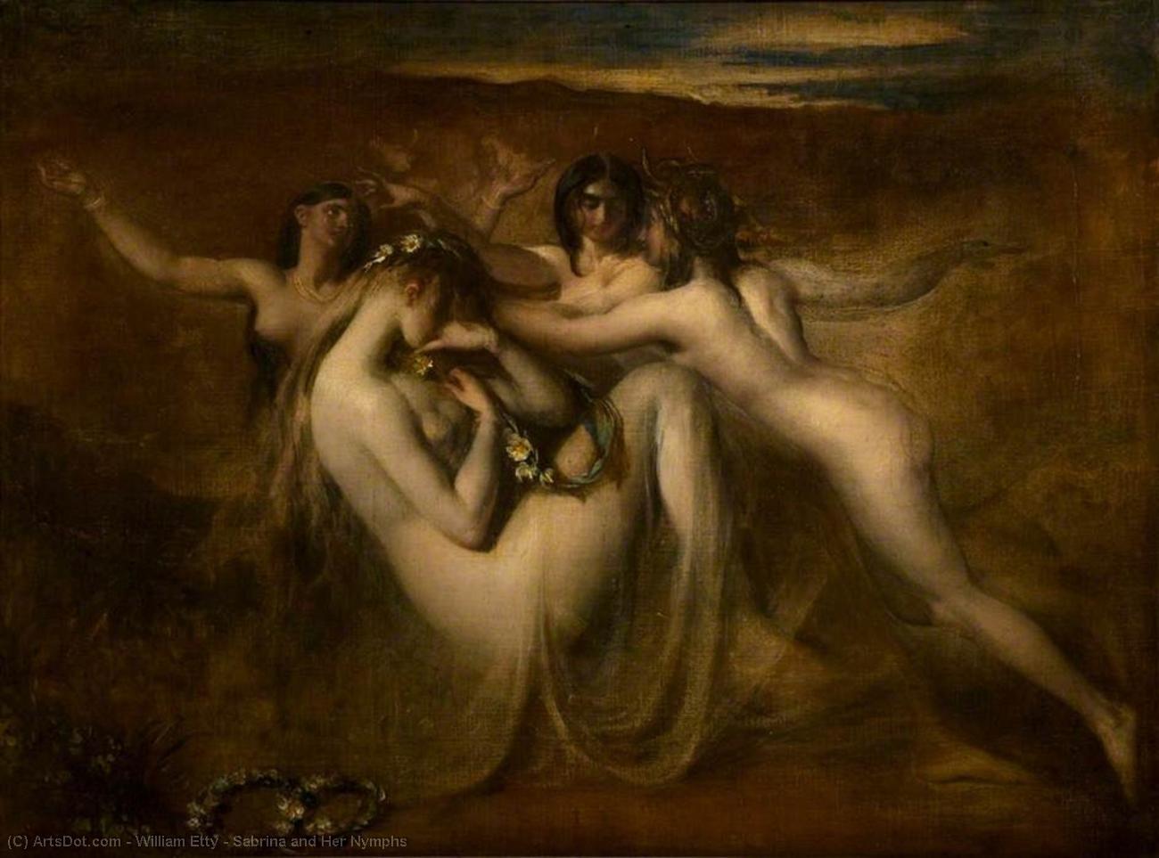 Wikioo.org - The Encyclopedia of Fine Arts - Painting, Artwork by William Etty - Sabrina and Her Nymphs