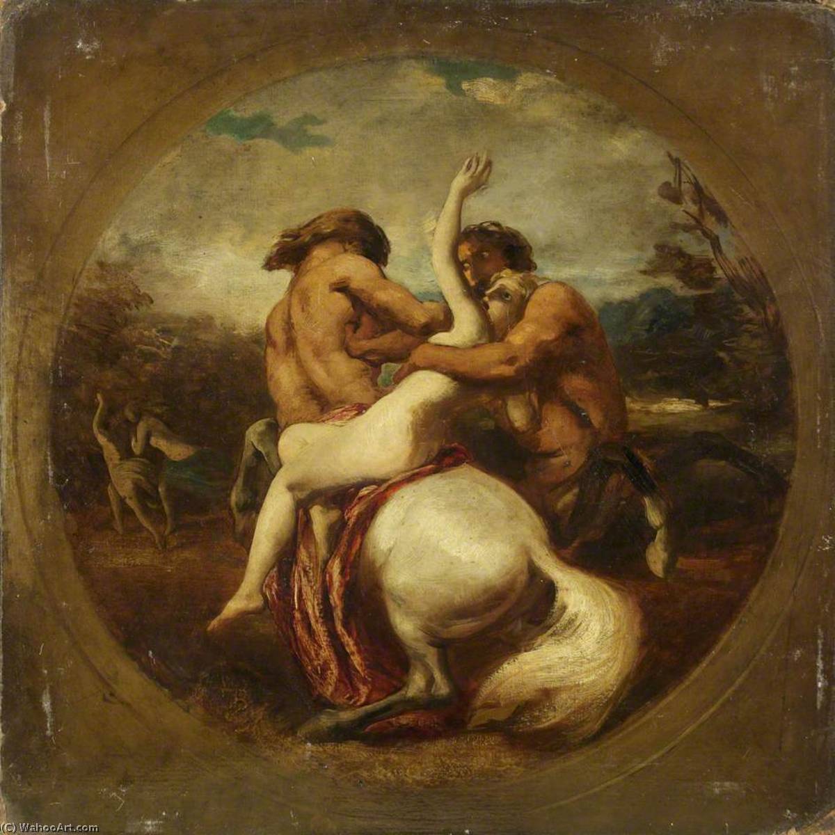 Wikioo.org - Encyklopedia Sztuk Pięknych - Malarstwo, Grafika William Etty - Centaurs and Nymphs (recto)