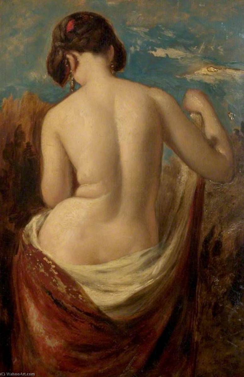 Wikioo.org - The Encyclopedia of Fine Arts - Painting, Artwork by William Etty - Study of a Half Nude Figure