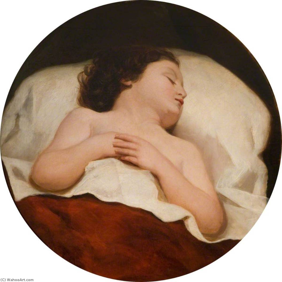 Wikioo.org - The Encyclopedia of Fine Arts - Painting, Artwork by William Etty - A Child Asleep