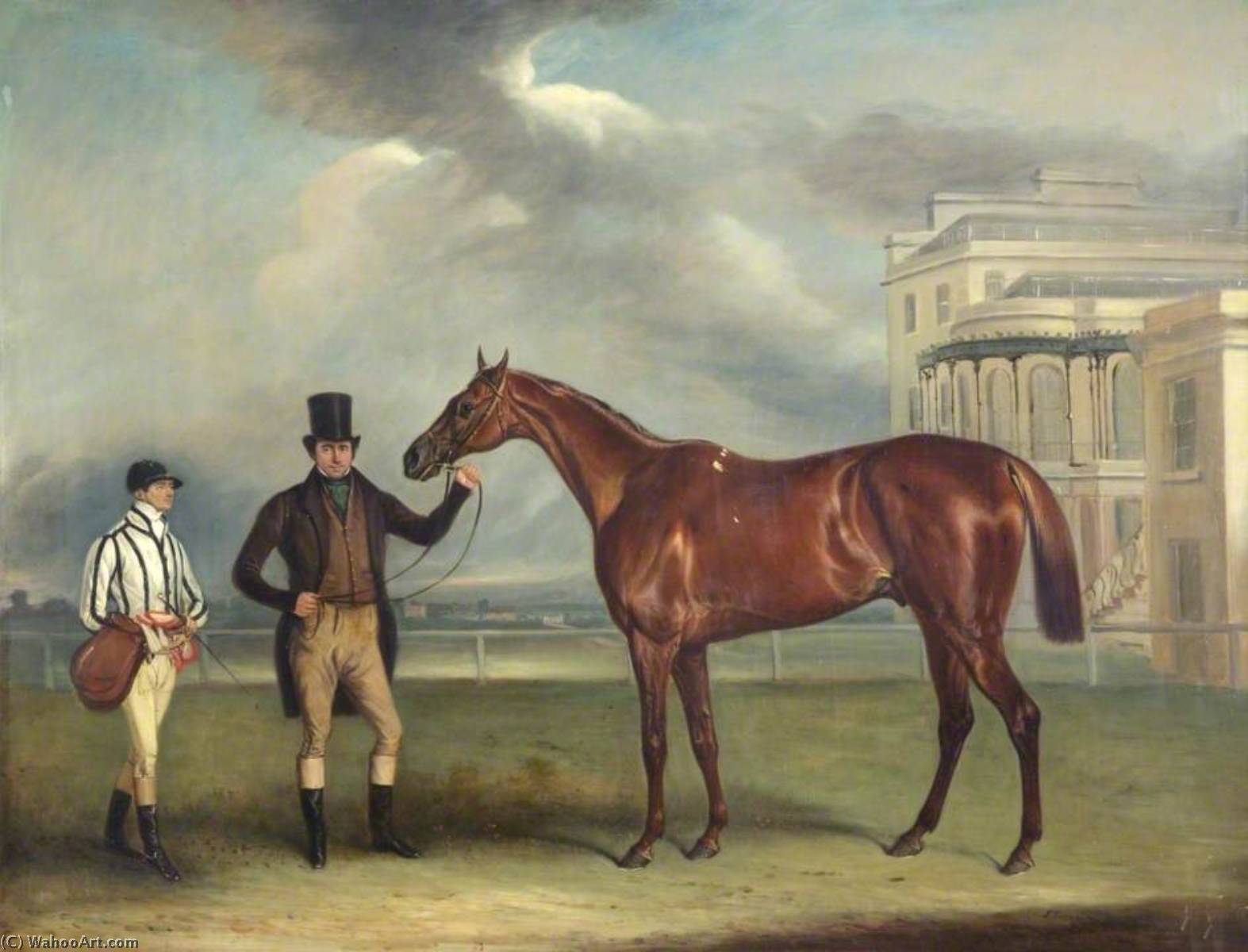 Wikioo.org - The Encyclopedia of Fine Arts - Painting, Artwork by John E Ferneley I - 'General Chasse' on the Course at Aintree