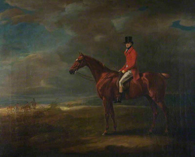 Wikioo.org - The Encyclopedia of Fine Arts - Painting, Artwork by John E Ferneley I - Archibald (1794–1832), Lord Kennedy, Later Earl of Cassillis, on a Hunter