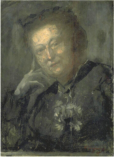 Wikoo.org - موسوعة الفنون الجميلة - اللوحة، العمل الفني Jean Baptiste Carpeaux - Portrait de la Vicomtesse de Montfort