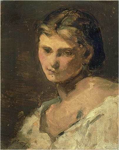 Wikioo.org - The Encyclopedia of Fine Arts - Painting, Artwork by Jean Baptiste Carpeaux - Figure de jeune femme