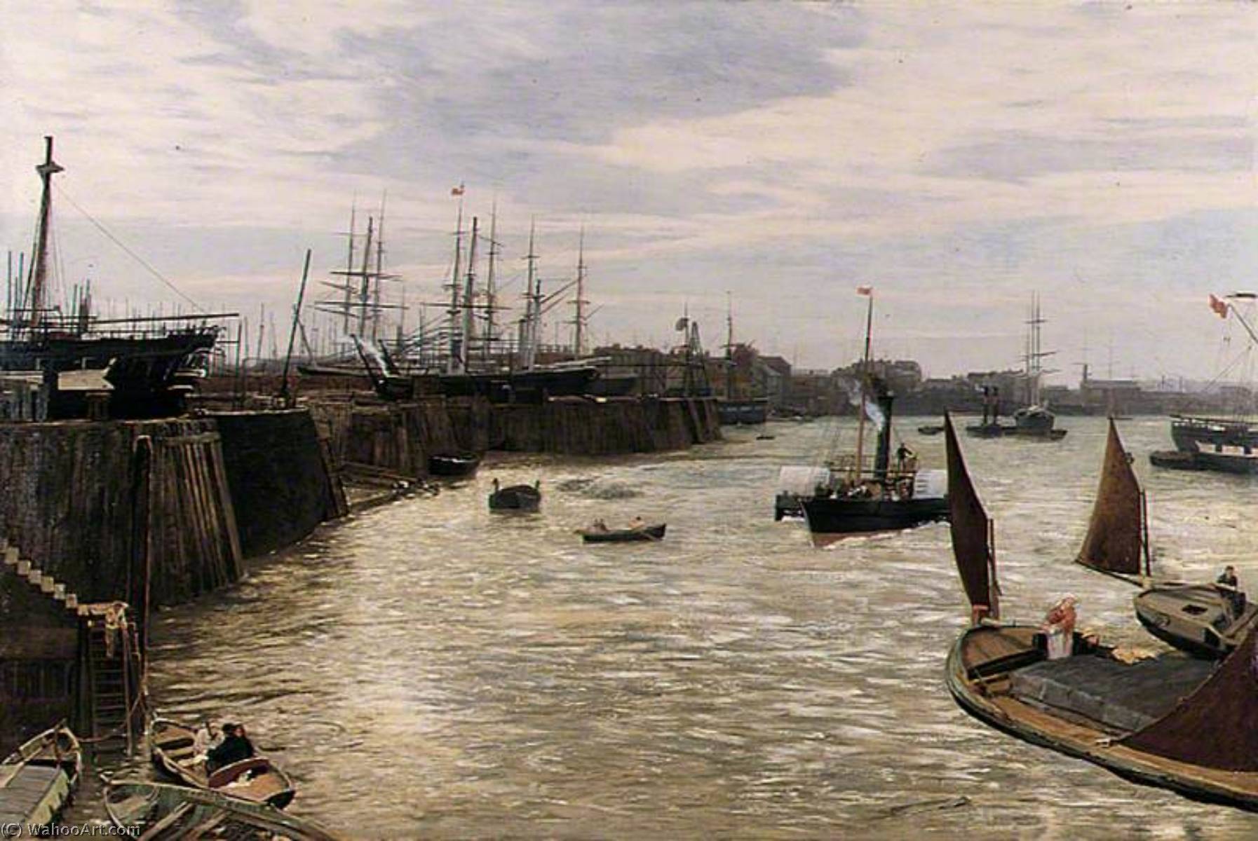 WikiOO.org - Encyclopedia of Fine Arts - Målning, konstverk Charles Napier Hemy - Blackwall, London