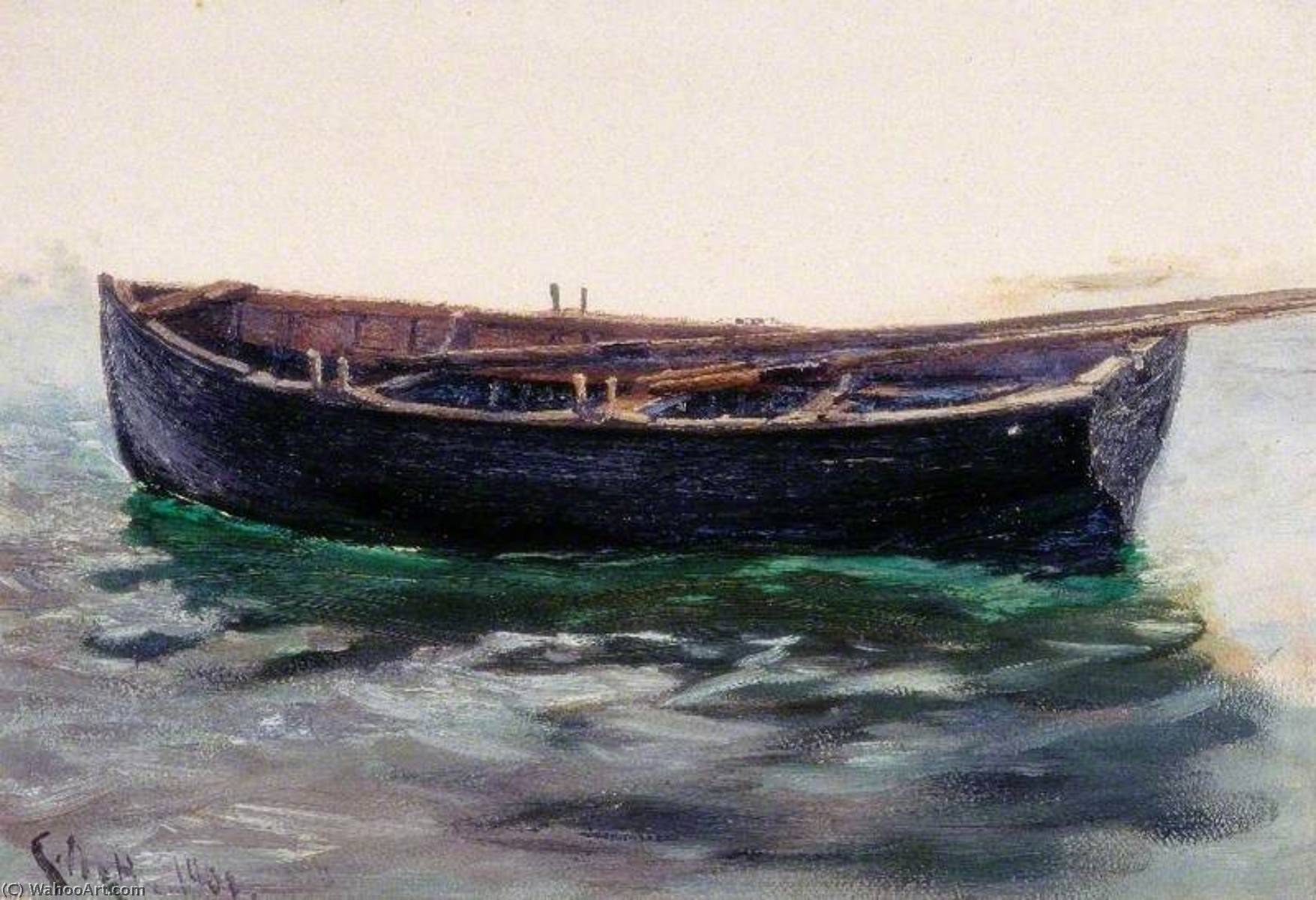 Wikioo.org - The Encyclopedia of Fine Arts - Painting, Artwork by Charles Napier Hemy - Study of a Boat