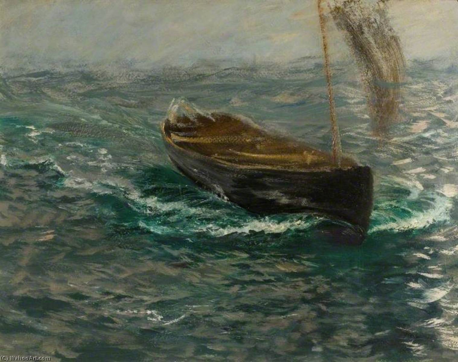 WikiOO.org - Enciklopedija dailės - Tapyba, meno kuriniai Charles Napier Hemy - Study of a Sailing Dinghy