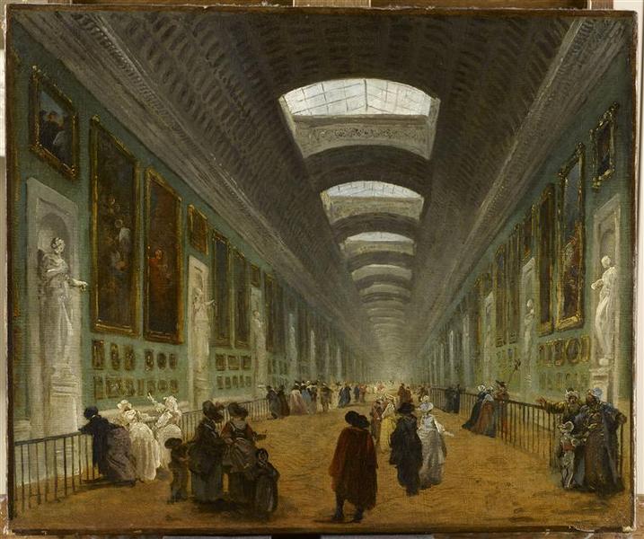 Wikioo.org - The Encyclopedia of Fine Arts - Painting, Artwork by Hubert Robert - PROJET D'AMENAGEMENT DE LA GRANDE GALERIE DU LOUVRE