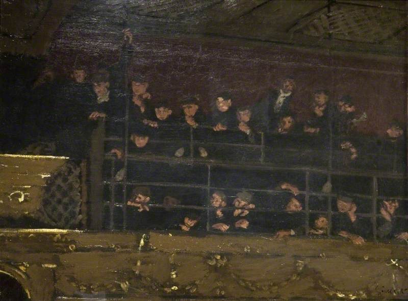 Wikioo.org - The Encyclopedia of Fine Arts - Painting, Artwork by Walter Richard Sickert - Noctes Ambrosianae, Gallery of the Old Mogul