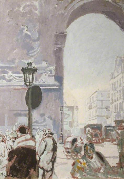 Wikioo.org - The Encyclopedia of Fine Arts - Painting, Artwork by Walter Richard Sickert - The Third Republic, View of Porte St Denis, Paris, France