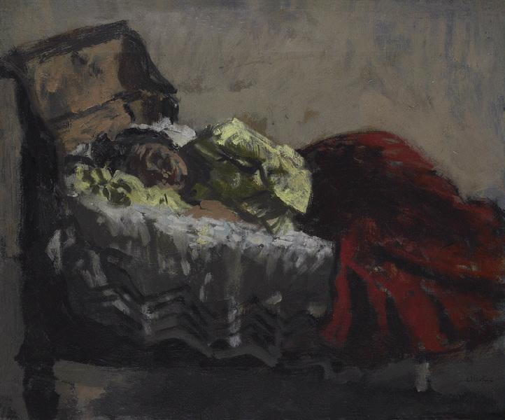 Wikioo.org – L'Enciclopedia delle Belle Arti - Pittura, Opere di Walter Richard Sickert - Vénitienne allongée un la jupe rossetto dit aussi femme couchée