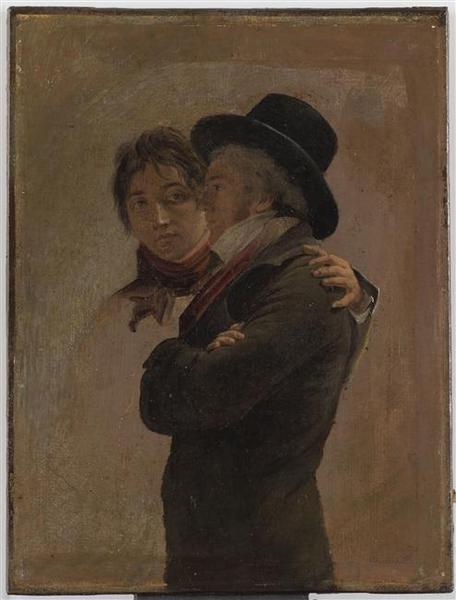 WikiOO.org - Encyclopedia of Fine Arts - Maľba, Artwork Louis Léopold Boilly - Portraits de Louis Boilly (1761 1845) et de Simon Chenard (1758 1931), chanteur comédien
