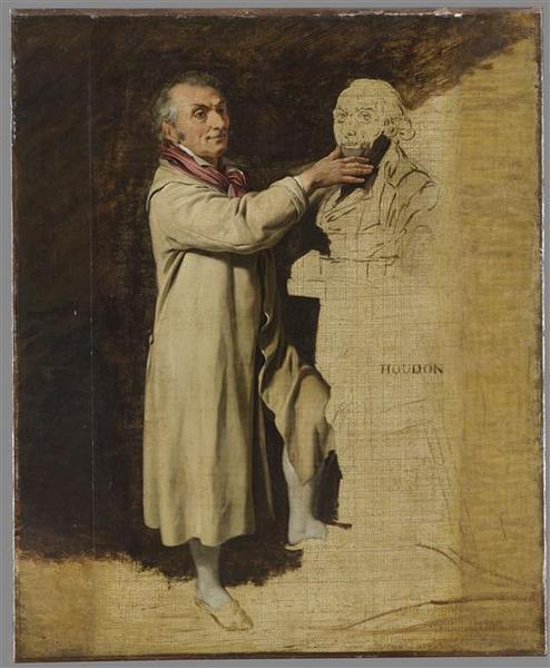 WikiOO.org - Güzel Sanatlar Ansiklopedisi - Resim, Resimler Louis Léopold Boilly - Portrait de Jean Antoine Houdon