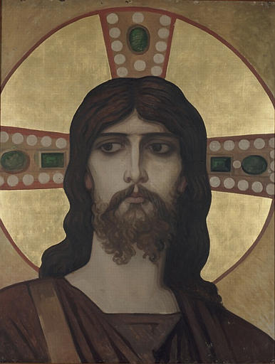 WikiOO.org - Encyclopedia of Fine Arts - Målning, konstverk Ernest Hébert (Antoine Auguste Ernest Hebert) - Tête du Christ