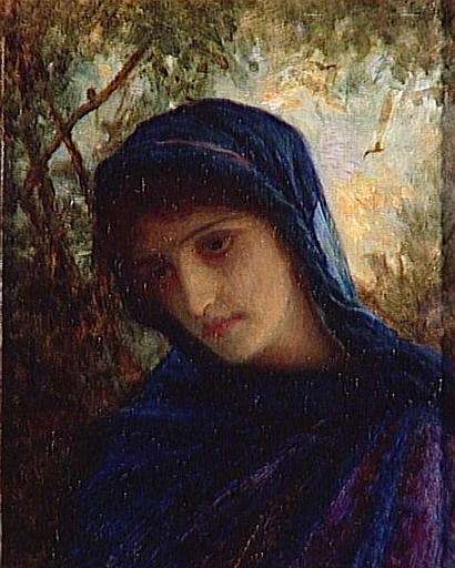 Wikioo.org - The Encyclopedia of Fine Arts - Painting, Artwork by Ernest Hébert (Antoine Auguste Ernest Hebert) - REVERIE AU CREPUSCULE