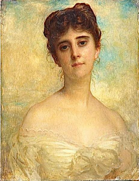 Wikioo.org - The Encyclopedia of Fine Arts - Painting, Artwork by Ernest Hébert (Antoine Auguste Ernest Hebert) - Madame Hochon (née Louise Lefuel)