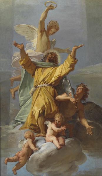 Wikioo.org - สารานุกรมวิจิตรศิลป์ - จิตรกรรม Jean Baptiste Jouvenet - Saint Mathias (titre moderne) saint Mathieu (titre ancien)