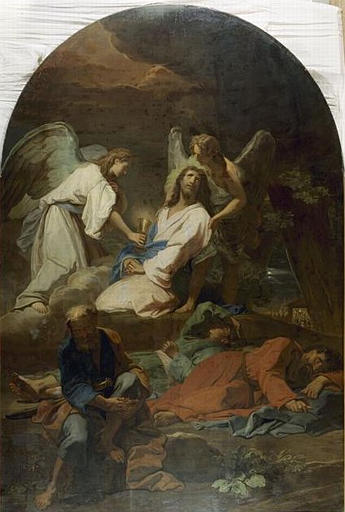 WikiOO.org - Encyclopedia of Fine Arts - Maleri, Artwork Jean Baptiste Jouvenet - JESUS AU JARDIN DES OLIVIERS