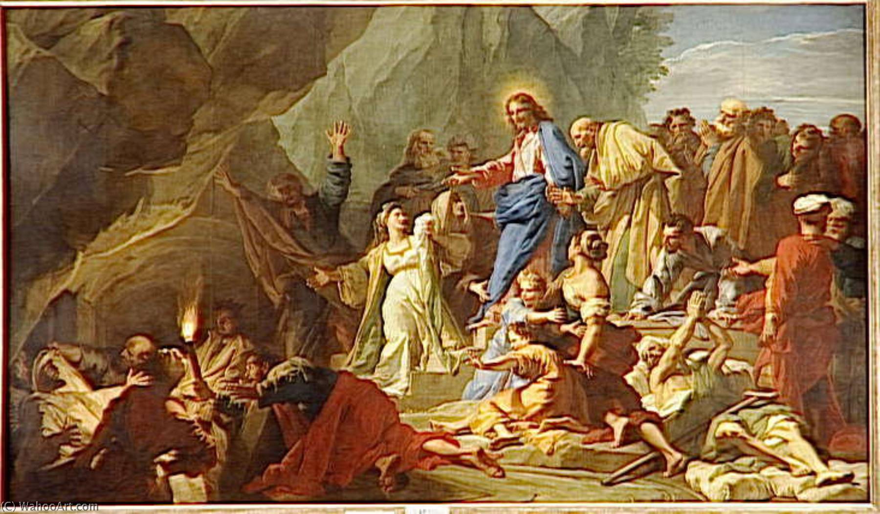 WikiOO.org - אנציקלופדיה לאמנויות יפות - ציור, יצירות אמנות Jean Baptiste Jouvenet - LA RESURRECTION DE LAZARE