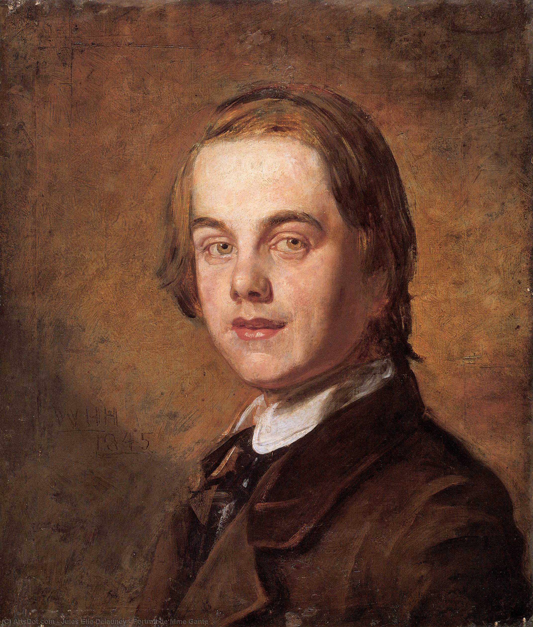 WikiOO.org - Enciclopédia das Belas Artes - Pintura, Arte por Jules Elie Delauney - Portrait de Mme Gante