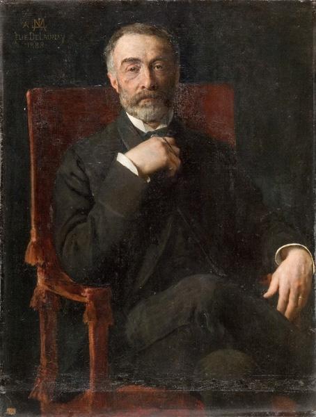 Wikioo.org - สารานุกรมวิจิตรศิลป์ - จิตรกรรม Jules Elie Delauney - Portrait de Léon Mestayer