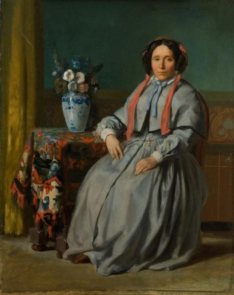 Wikioo.org - The Encyclopedia of Fine Arts - Painting, Artwork by Jules Elie Delauney - Portrait de Mlle Joséphine Gante