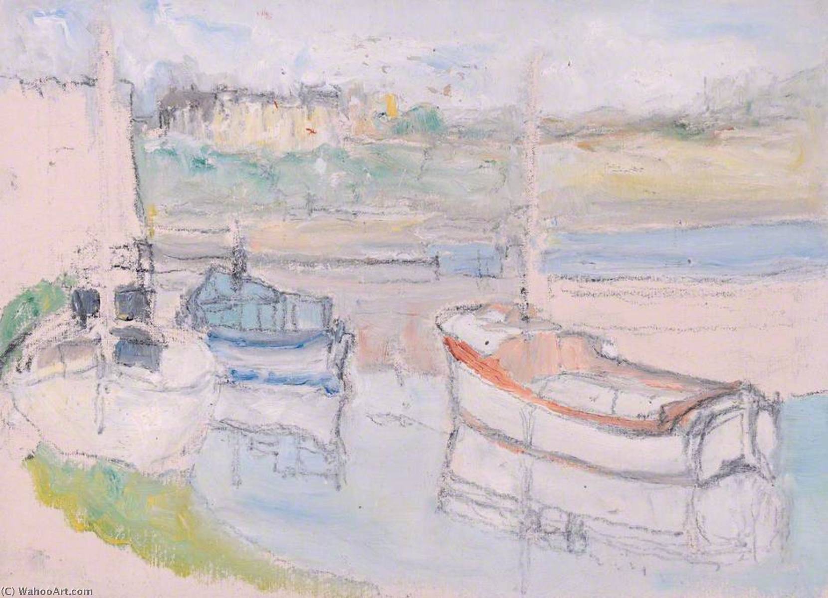 WikiOO.org - Енциклопедія образотворчого мистецтва - Живопис, Картини
 Margaret Sidney Davies - Three Boats