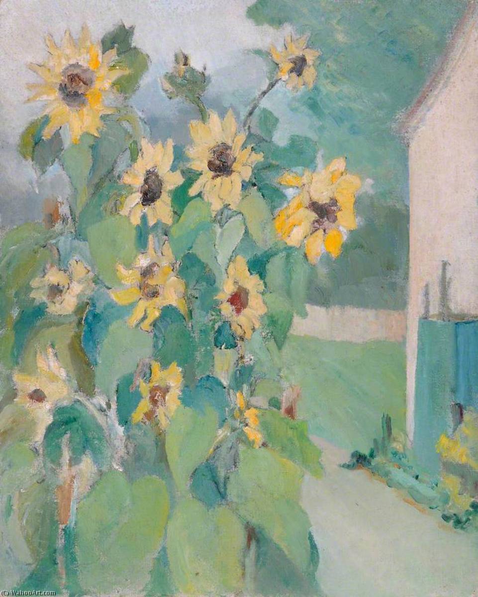 WikiOO.org - Encyclopedia of Fine Arts - Maľba, Artwork Margaret Sidney Davies - Sunflowers