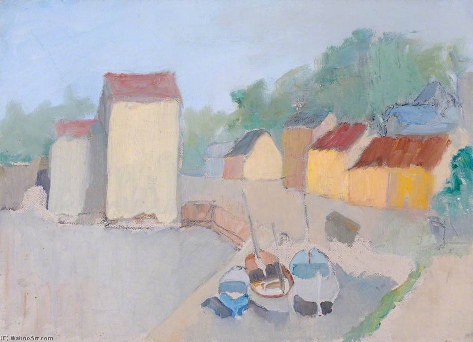 WikiOO.org - Енциклопедія образотворчого мистецтва - Живопис, Картини
 Margaret Sidney Davies - Boats in Dry Dock