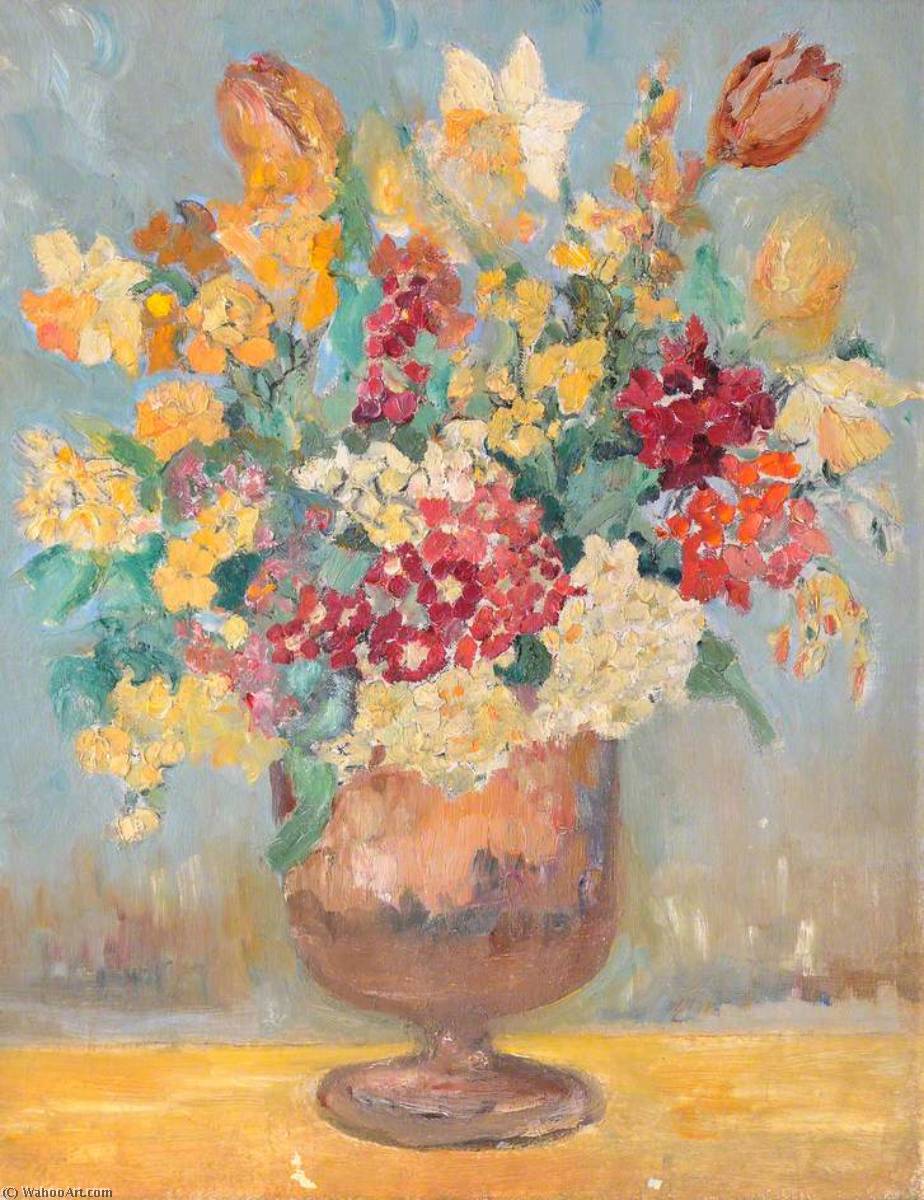 Wikioo.org - The Encyclopedia of Fine Arts - Painting, Artwork by Margaret Sidney Davies - Sweet Williams in a Vase