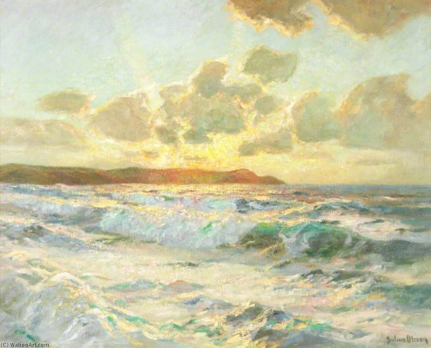 Wikioo.org - The Encyclopedia of Fine Arts - Painting, Artwork by Albert Julius Olsson - Off Cornwall