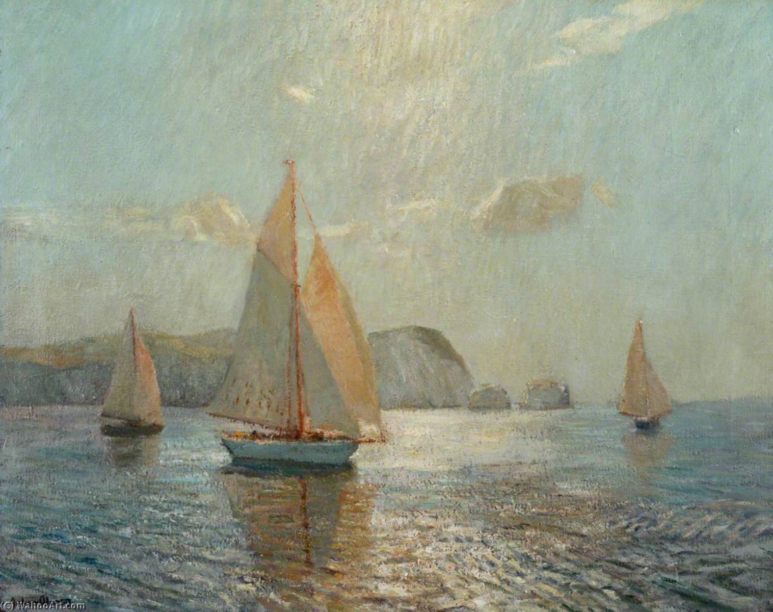 Wikioo.org - The Encyclopedia of Fine Arts - Painting, Artwork by Albert Julius Olsson - Light Airs off the Needles