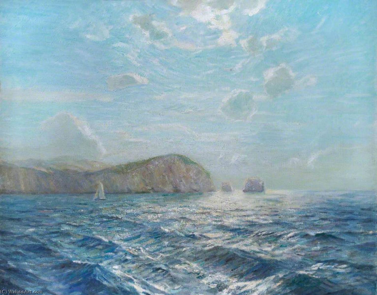Wikioo.org - The Encyclopedia of Fine Arts - Painting, Artwork by Albert Julius Olsson - Morning off The Needles