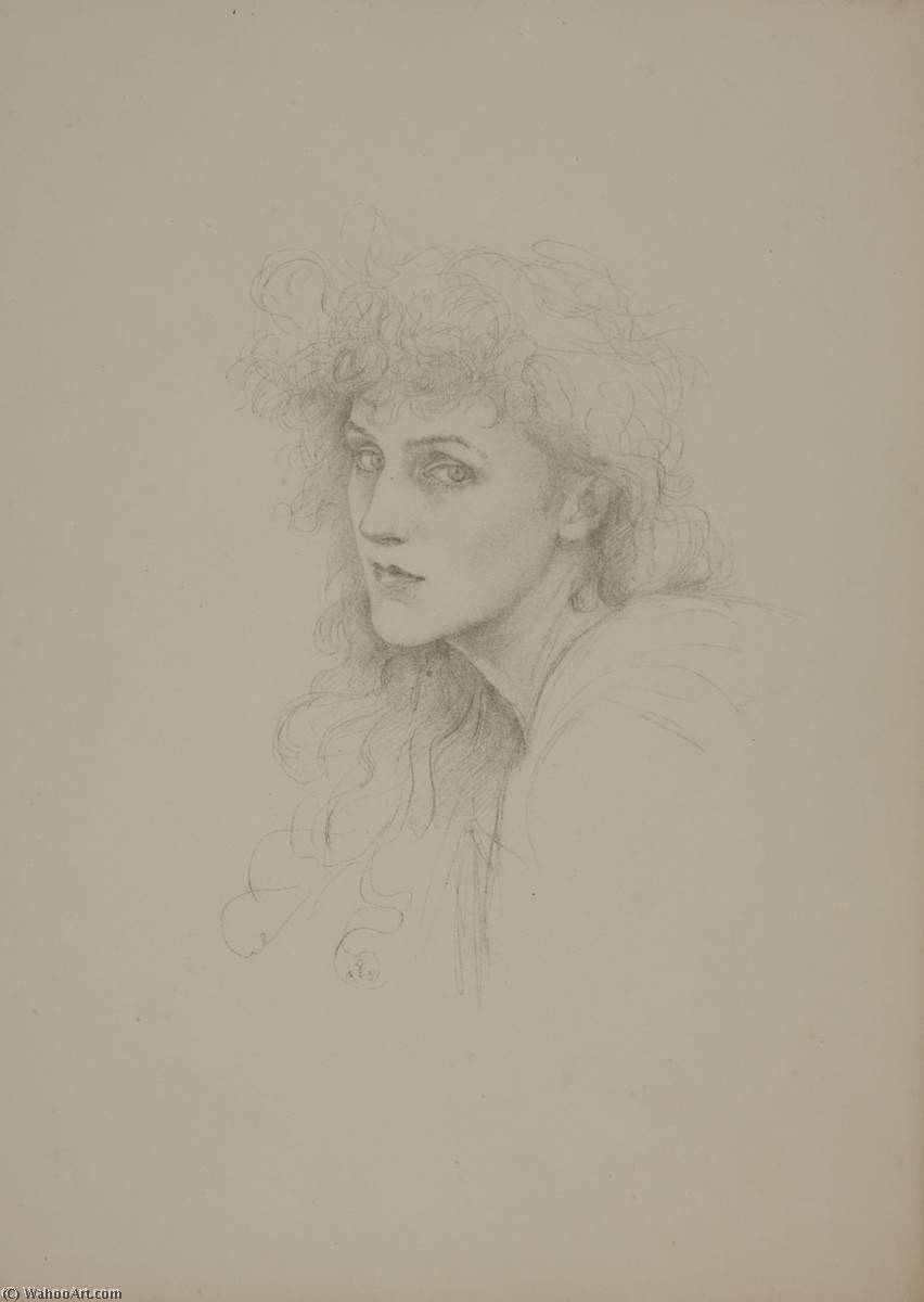 Wikioo.org - Encyklopedia Sztuk Pięknych - Malarstwo, Grafika Violet Manners - The Marchioness of Granby, Later Duchess of Rutland (1856–1937), Mother of Marjorie, Violet and Diana Manners (self portrait)