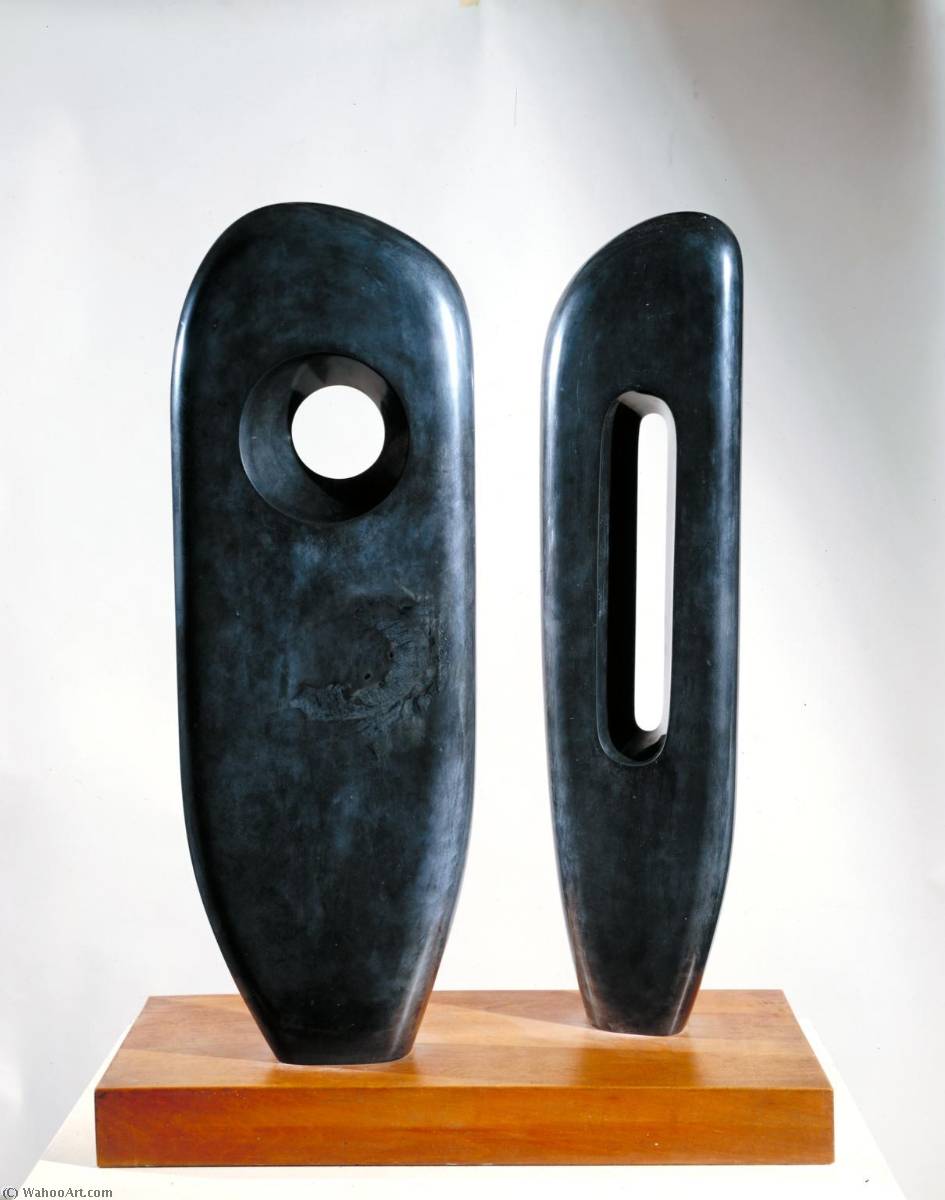 WikiOO.org - Enciclopedia of Fine Arts - Pictura, lucrări de artă Dame Barbara Hepworth - Two Figures (Menhirs)