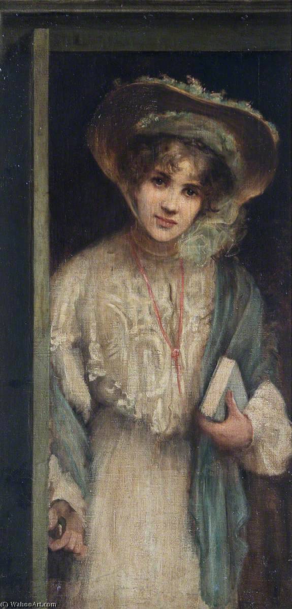 Wikioo.org - The Encyclopedia of Fine Arts - Painting, Artwork by Beatrice Offor - Woman Entering through a Door