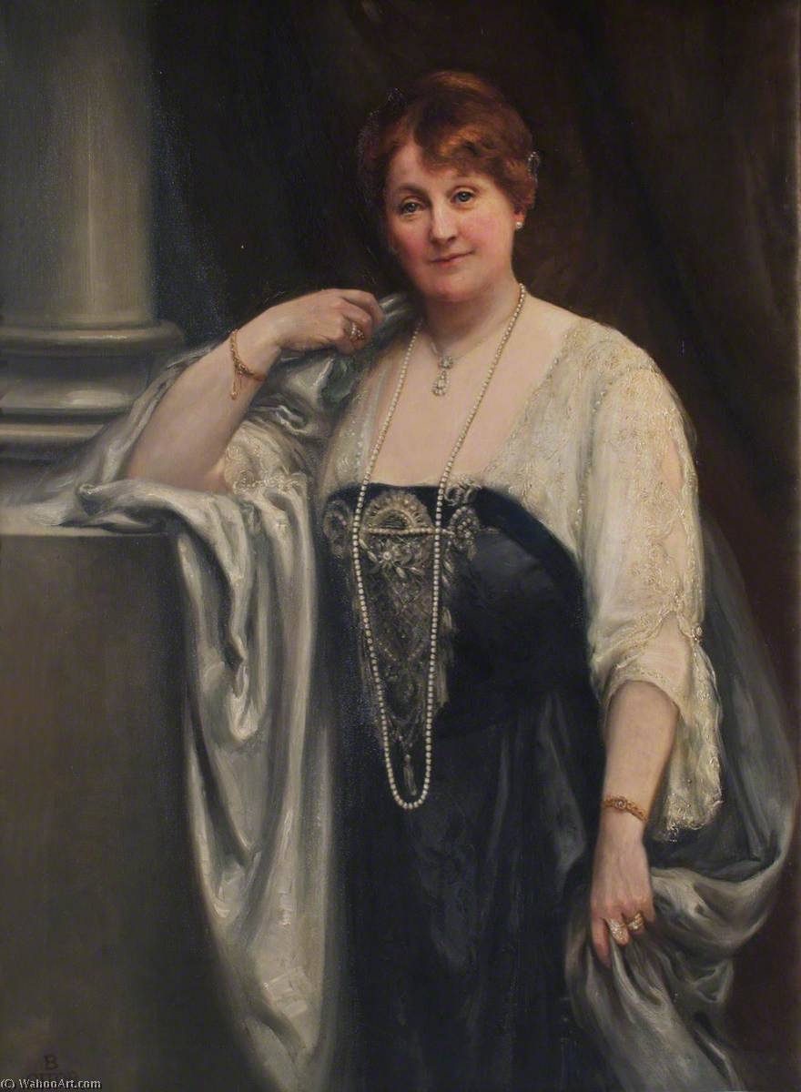 Wikioo.org - The Encyclopedia of Fine Arts - Painting, Artwork by Beatrice Offor - Portrait of an Unknown Edwardian Lady