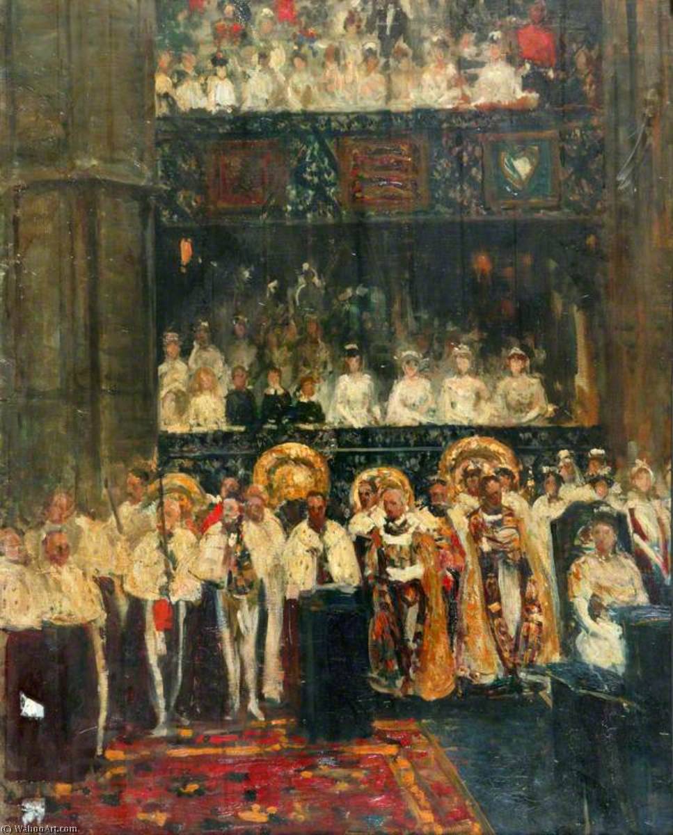 Wikioo.org – La Enciclopedia de las Bellas Artes - Pintura, Obras de arte de Jacques-Emile Blanche - la coronación de george V