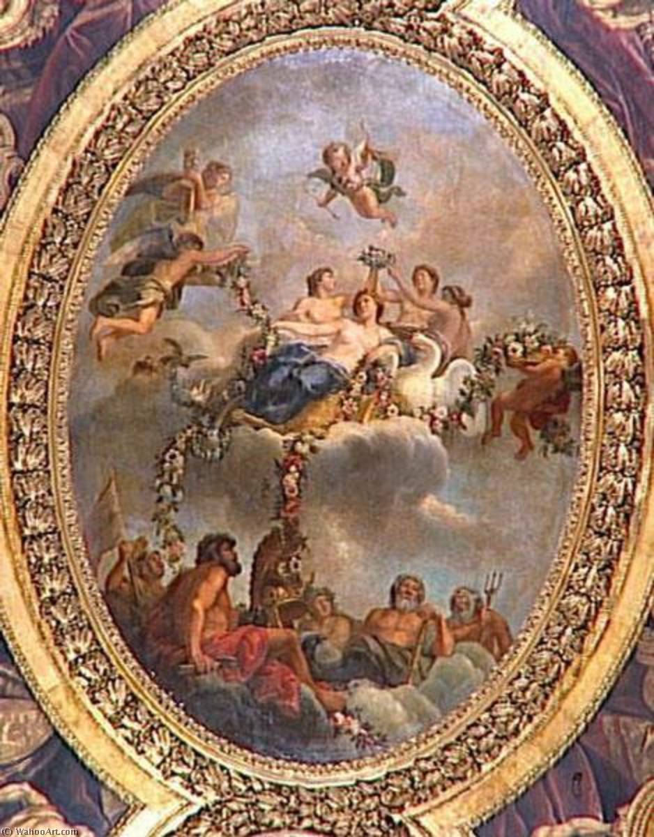 Wikioo.org – L'Enciclopedia delle Belle Arti - Pittura, Opere di René Antoine Houasse - VENERE COURONNEE PAR LES GRAZIE