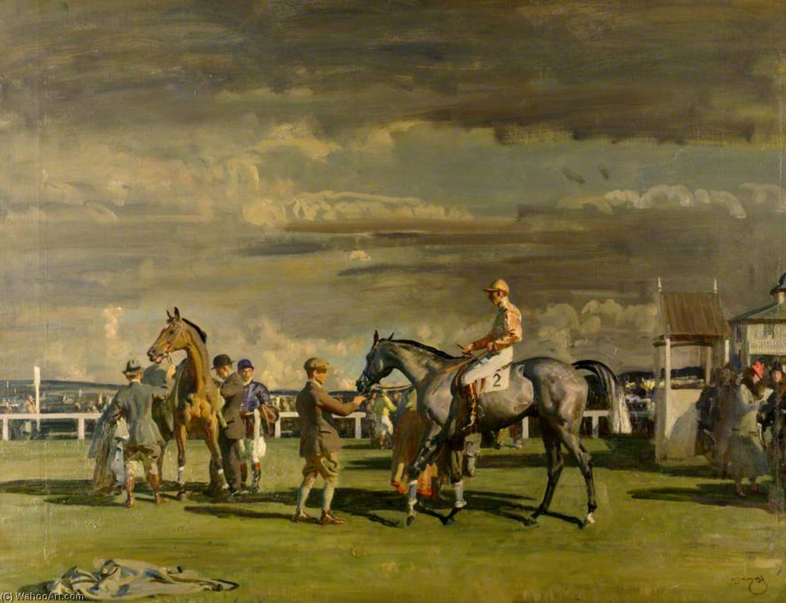 Wikioo.org - The Encyclopedia of Fine Arts - Painting, Artwork by Alfred James Munnings - After the Race